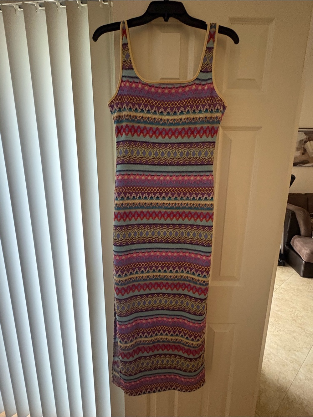 SHEIN Multicolor Striped Aztec Maxi Dress
